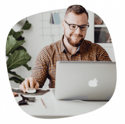 man with laptop